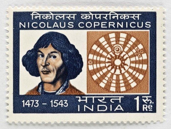 Znaczek Nicolaus Copernicus 1473-1543 (Indie), 1973