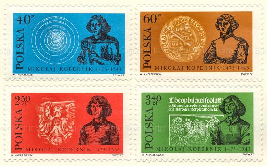 W. Andrzejewski, Seria znaczków „500. rocznica urodzin Mikołaja Kopernika”, 28 września 1972