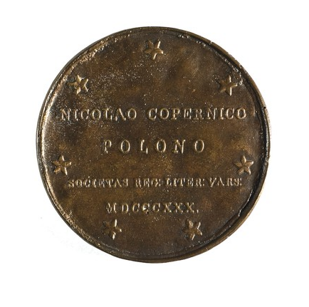 Gotfryd Majnert, Medal on the occasion of the unveiling of the monument to Nicolaus Copernicus in Warsaw - reverse