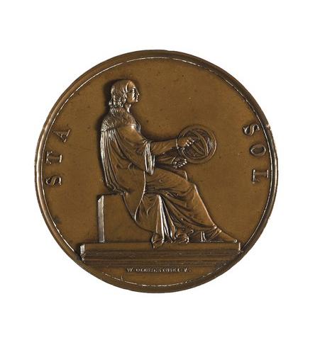 Władysław Oleszczyński, Medal on the occasion of the unveiling of the monument to Nicolaus Copernicus in Warsaw - obverse