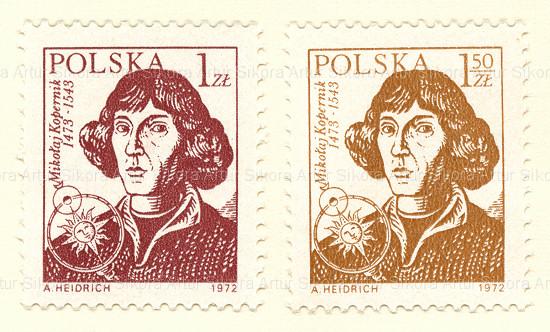Andrzej Heidrich, „Nicolaus Copernicus” stamp series, December 28, 1972